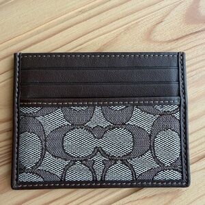 Coach Signature Brown Card Holder